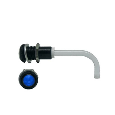 RHD-1100-2500-F9PZB67PR Bivar, Panel Mount Right Angle LED Light Pipe, Blue Round Lens