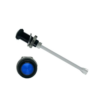 RHD-1160-F6PZB67PR Bivar, Panel Mount Vertical LED Light Pipe, Blue Round Lens