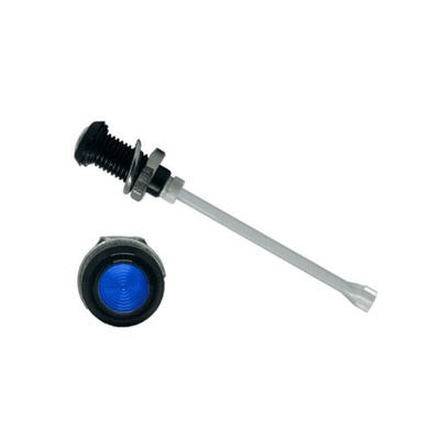 RHD-1390-F9PZB67PR Bivar, Panel Mount Vertical LED Light Pipe, Blue Round Lens