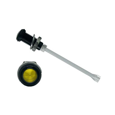 RHD-1640-F9PZY67PR Bivar, Panel Mount Vertical LED Light Pipe, Yellow Round Lens