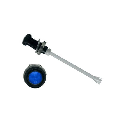 RHD-1660-F6PZB67PR Bivar, Panel Mount Vertical LED Light Pipe, Blue Round Lens