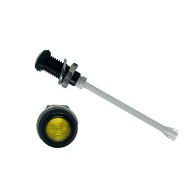 RHD-1890-F9PZY67PR Bivar, Panel Mount Vertical LED Light Pipe, Yellow Round Lens