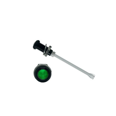 RHD-2140-F9PZG67PR Bivar, Panel Mount Vertical LED Light Pipe, Green Round Lens