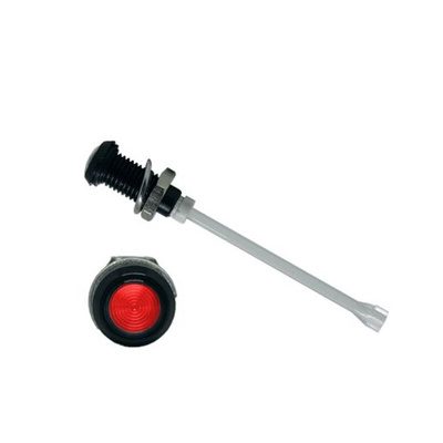 RHD-2140-F9PZR67PR Bivar, Panel Mount Vertical LED Light Pipe, Red Round Lens