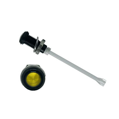 RHD-2140-F9PZY67PR Bivar, Panel Mount Vertical LED Light Pipe, Yellow Round Lens