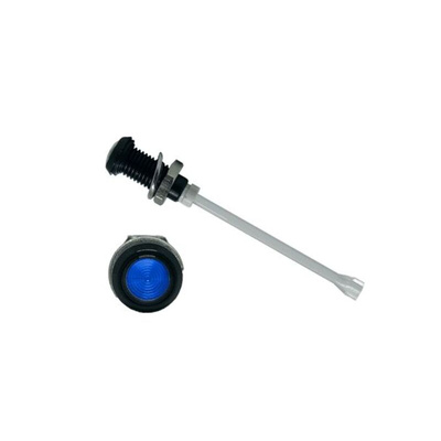 RHD-2160-F6PZB67PR Bivar, Panel Mount Vertical LED Light Pipe, Blue Round Lens