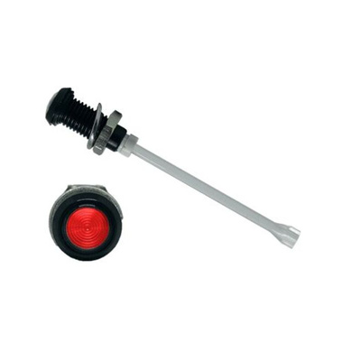 RHD-910-F6PZR67PR Bivar, Panel Mount Vertical LED Light Pipe, Red Round Lens