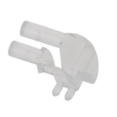 515-1094F Dialight, PCB Mounted 2-Way Right Angle LED Light Pipe, Bi-Level-Row Clear Round Lens