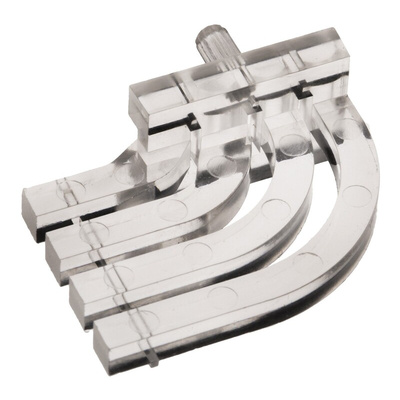 515-1023F Dialight, PCB Mounted 4-Way Right Angle LED Light Pipe, Quad-Level-Row Clear Square Lens