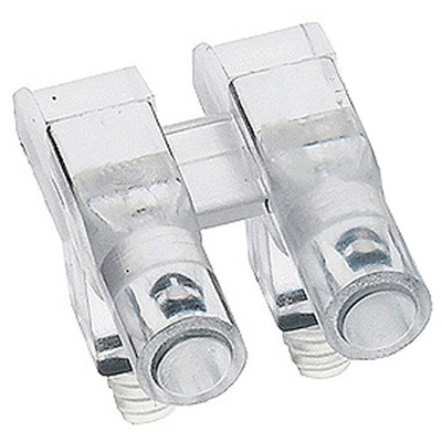 1271.1002 MENTOR, PCB Mounted 2-Way Right Angle LED Light Pipe, Clear Round Lens