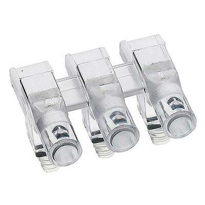 1271.1003 MENTOR, PCB Mounted 3-Way Right Angle LED Light Pipe, Clear Round Lens