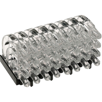 1279.1008 MENTOR, PCB Mounted 32-Way Right Angle LED Light Pipe, Quad-Level-Row Clear Dome Lens