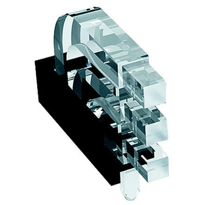 1296.2613 MENTOR, PCB Mounted 3-Way Right Angle LED Light Pipe, Tri-Level-Row Clear Square Lens