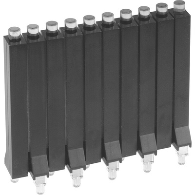 1272.0030 MENTOR, PCB Mounted 10-Way LED Light Pipe, Clear Round Lens
