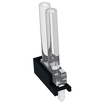 1296.7112 MENTOR, PCB Mounted 2-Way LED Light Pipe, Bi-Level-Row Clear Dome Lens