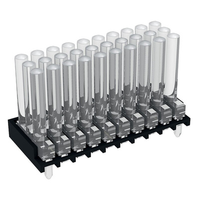 1296.7303 MENTOR, PCB Mounted 30-Way LED Light Pipe, Tri-Level-Row Clear Dome Lens