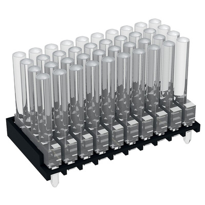 1296.7204 MENTOR, PCB Mounted 40-Way LED Light Pipe, Quad-Level-Row Clear Dome Lens