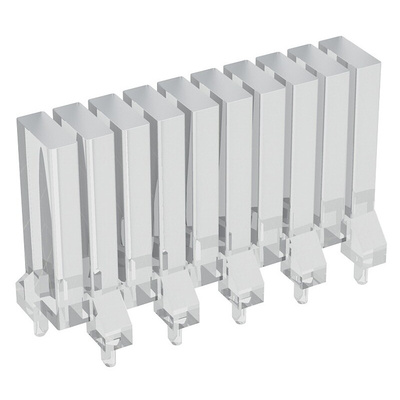 1274.2010 MENTOR, PCB Mounted 10-Way LED Light Pipe, Clear Rectangle Lens