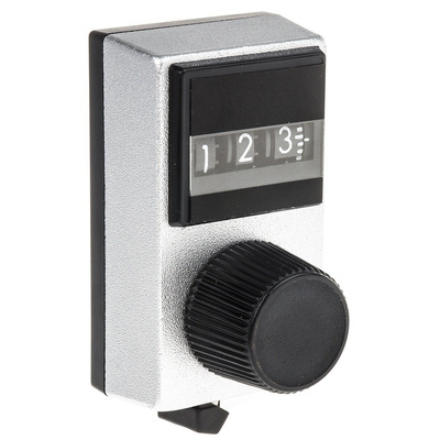 Vishay Potentiometer Knob, Dial Type, 17.7mm Knob Diameter, Black, 6.35mm Shaft