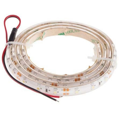 RS PRO 24V White LED Strip Light, 2700 → 3200K Colour Temp, 1m Length