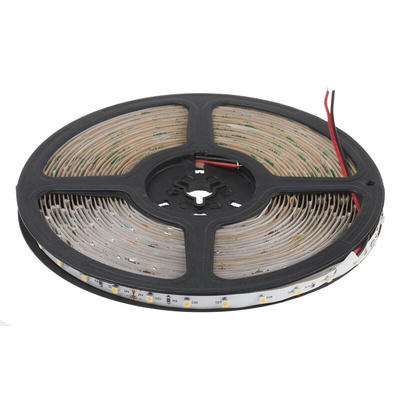 RS PRO 24V White LED Strip Light, 2700 → 3200K Colour Temp, 10m Length