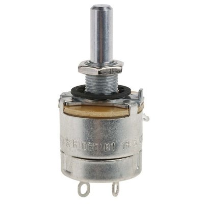 CTS Linear Metal, Wirewound Potentiometer with an 6.35 mm Dia. Shaft - 10kΩ, ±20%, 5W Power Rating, Linear, SMD