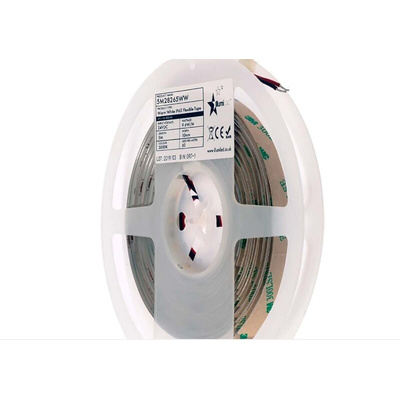 PowerLED 24V dc White LED Strip Light, 5m Length
