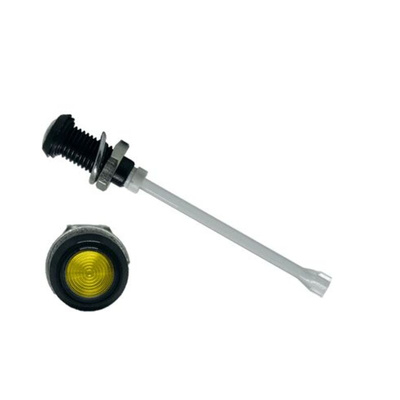 RHD-1390-F9PZY67PR Bivar, Panel Mount Vertical LED Light Pipe, Yellow Round Lens