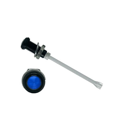 RHD-1640-F9PZB67PR Bivar, Panel Mount Vertical LED Light Pipe, Blue Round Lens