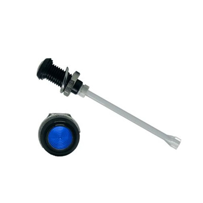 RHD-1910-F6PZB67PR Bivar, Panel Mount Vertical LED Light Pipe, Blue Round Lens
