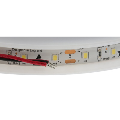 PowerLED 12V dc White LED Strip Light, 6000K Colour Temp, 5m Length