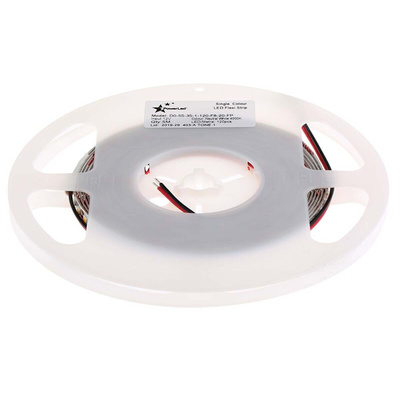 PowerLED 12V dc White LED Strip Light, 3500 → 4500K Colour Temp, 5m Length