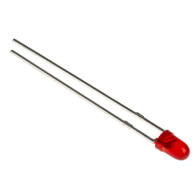 Kingbright2.25 V Red LED 3mm Through Hole, L-934HD
