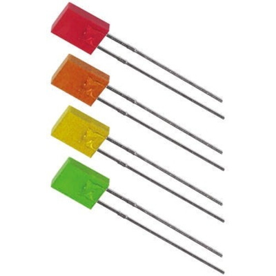 Broadcom1.9 V Red LED Rectangular Through Hole, HLMP-S201