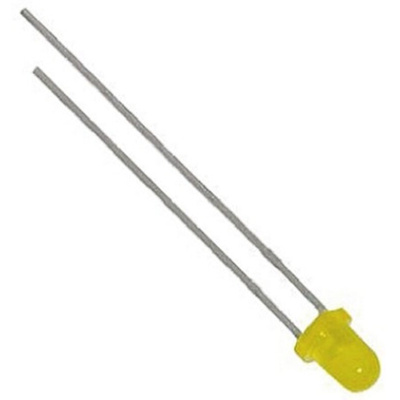 Broadcom1.8 V Yellow LED 3mm Through Hole, HLMP-1719