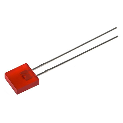 Broadcom1.9 V Red LED Rectangular Through Hole, HLMP-0301