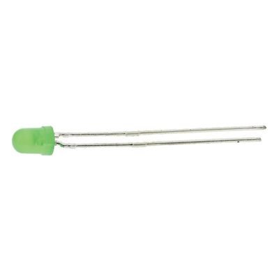 Vishay2.4 V Green LED 3mm Through Hole, TLHG4400