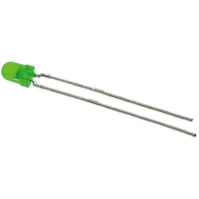 Vishay1.9 V Green LED 3mm Through Hole, TLLG4401
