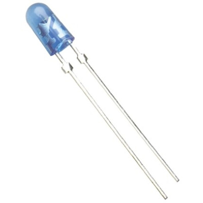 Broadcom3.2 V Blue LED 5mm Through Hole, HLMP-HB75-UVBDD