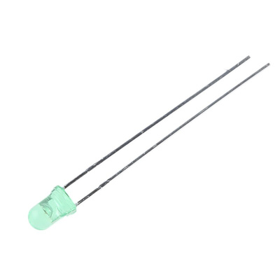 Broadcom2.2 V Green LED 3mm Through Hole, HLMP-Y502-F0000