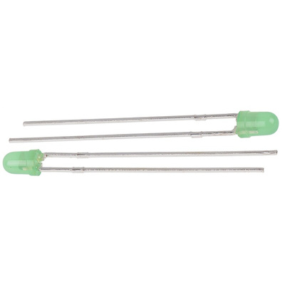 Kingbright2.5 V Green LED 3mm Through Hole, L-7104LGD
