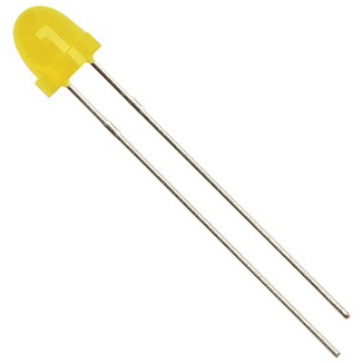 Kingbright2.5 V Yellow LED 5mm Through Hole, L-63YD