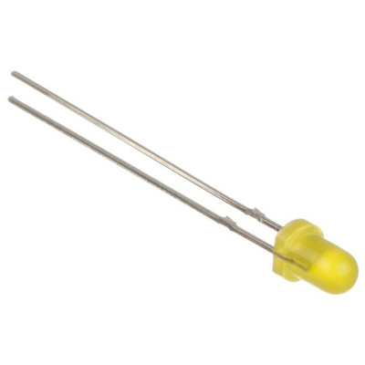 Kingbright2.5 V Yellow LED 3mm Through Hole, L-7104LYD
