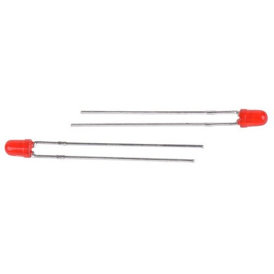 Kingbright2.5 V Red LED 3mm Through Hole, L-7104SRD-F