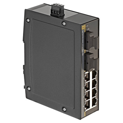 Harting Unmanaged Ethernet Switch, 8 RJ45 port, 48V dc, 10/100Mbit/s Transmission Speed, DIN Rail Mount Ha-VIS eCon