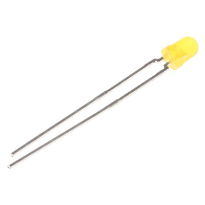 Vishay3 V Yellow LED 3mm Through Hole, TLHY4400