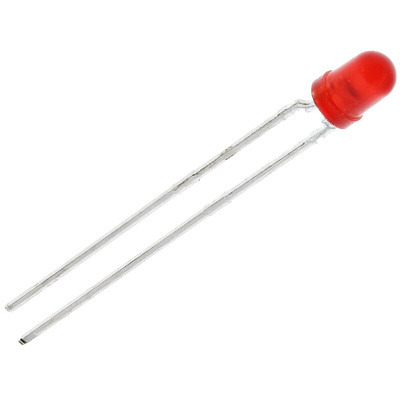 Vishay2.4 V Red LED 3mm Through Hole, TLLR4401