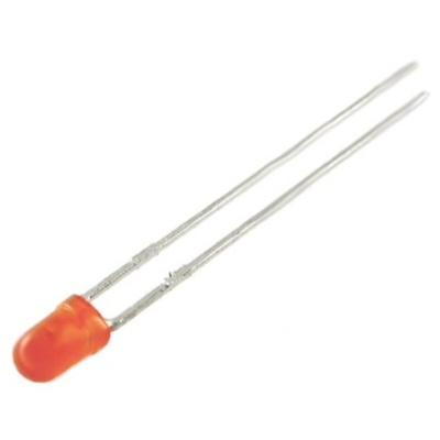 Kingbright2.5 V Orange LED 3mm Through Hole, L-7104SECK