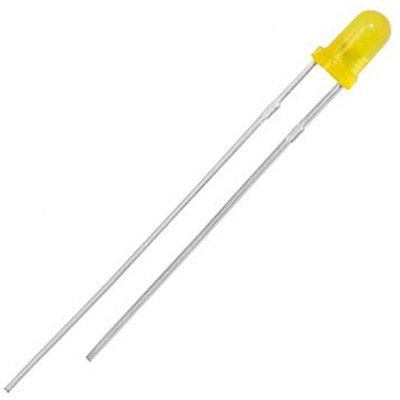 Kingbright2.5 V Yellow LED 3mm Through Hole, L-132XYD