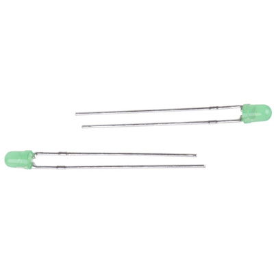 Kingbright2.5 V Green LED 3mm Through Hole, L-7104PGD